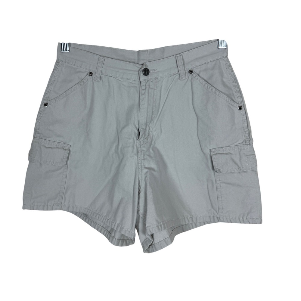 Riders by Lee Y2K Womens High Rise Cargo Shorts Light Gray Utility Size 10